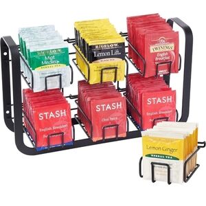 Tea Bag Organizer with Assorted Tea Packets